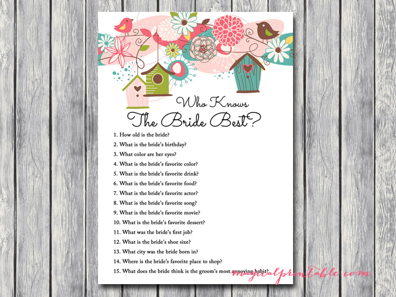 Bridal Shower Game Cards - Purple Passion "Who Knows The Bride Best" & "Over Or Under" 2-in-1 Game (25-Pack, 5"x7")