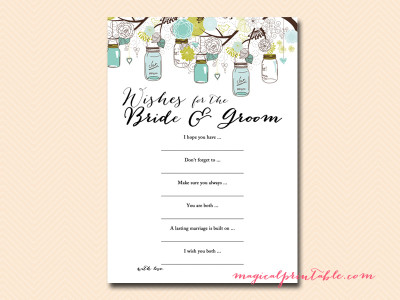 wishes for the bride and groom card
