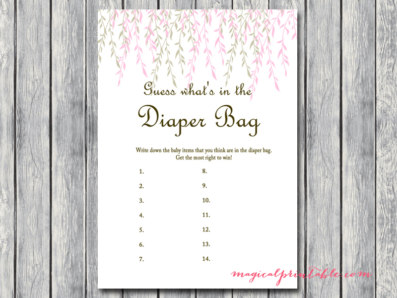 Nature, Willow Tree Baby Shower Game Package - Magical Printable