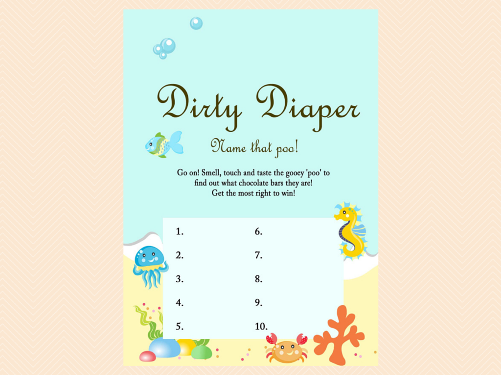Under the Sea Baby Shower Game Package - Magical Printable