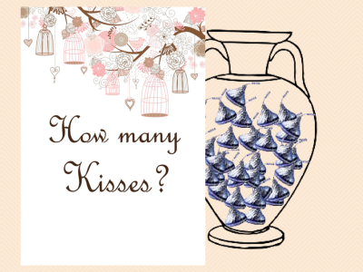 how many kisses are in the jar, Pink Bridal Shower Game Printables Pack, Bachelorette