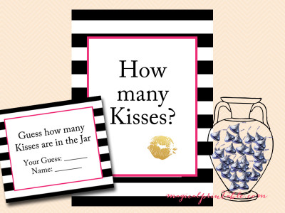 how-many-kisses-gold-sign