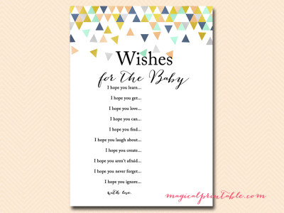 wishes for the baby card