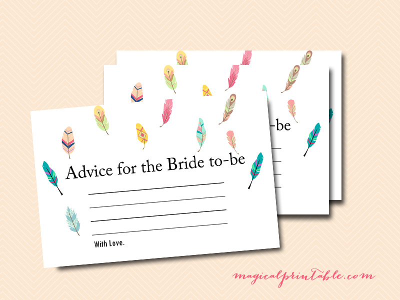 Feathers Tribal Bridal Shower Games Magical Printable feathers-tribal-bridal-shower-games-magical-printable