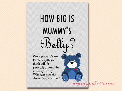 Teddy Bear Baby Shower Game Set - Magical Printable