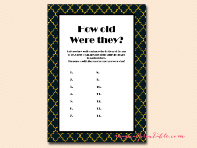 how old were they, Gold and Black Bridal, Art Deco Bridal, Twenties Bridal Shower