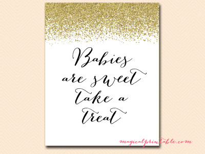 sign babies are sweet take a treat, favors sign