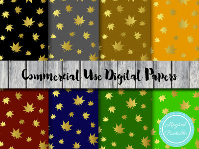 Fall Digital Papers, Autumn Digital Papers - Magical Printable