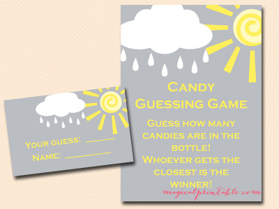guess-how-many-candies You are my Sunshine Baby Shower Game Pack