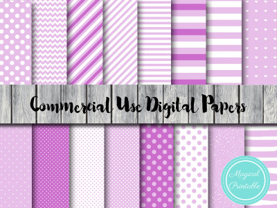 lilac digital papers, purple stripes digital papers, lavender digital papers