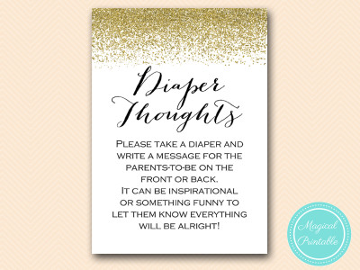 diaper thoughts baby shower