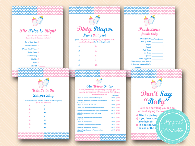 Gender Make clear Get together Online games - Magical Printable graphic regarding Gender Reveal Games Printable identified as Gender Make clear Occasion Game titles - Magical Printable