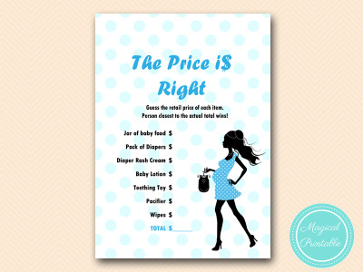 price-is-right boy baby shower game