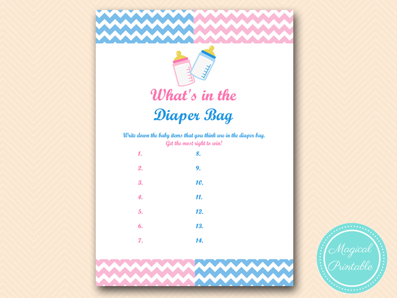 Gender Reveal Party Games Magical Printable