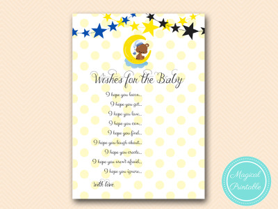 wishes-for-the-baby twinkle twinkle little star baby shower, gender reveal