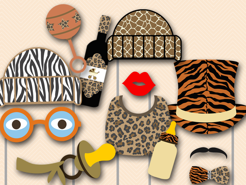 Jungle Photo Booth Props - Magical Printable