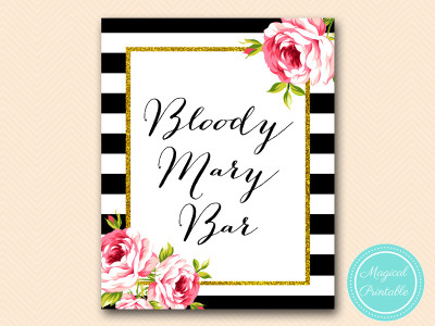 bloody mary bar sign in chic bombshell