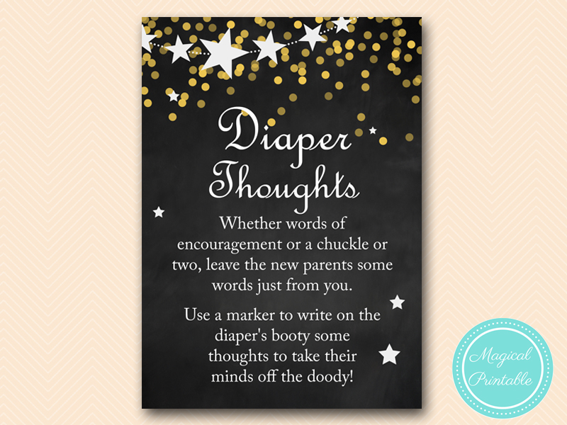 Chalkboard Twinkle Twinkle Baby Shower Game Pack - Magical Printable