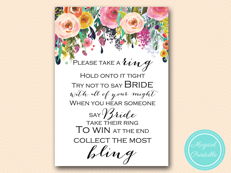 Bridal Shower Game Archives - Magical Printable