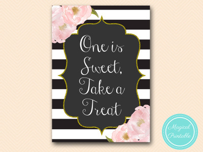 one is sweet take a treat sign birthday