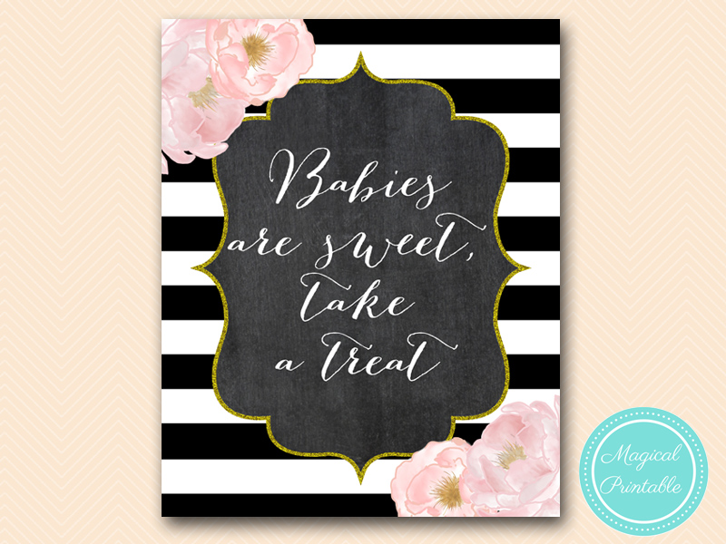 Gold & Chalkboard Printable Signs Magical Printable