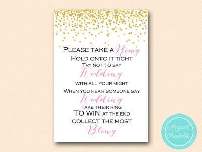 dont-say-wedding-pink-5x7 bridal shower game