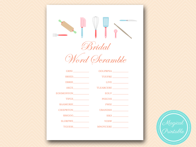 Recipe Theme, Kitchen Theme Games - Magical Printable