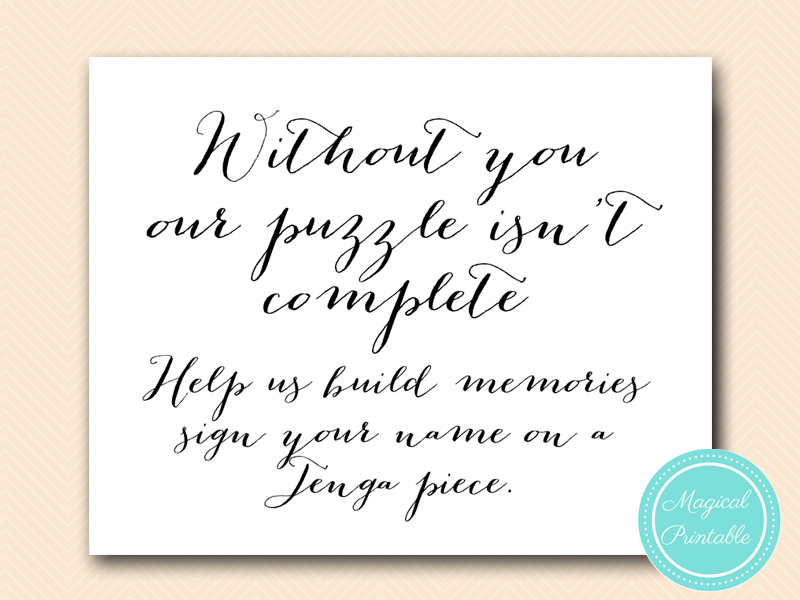 Wedding Decoration Signs - Magical Printable