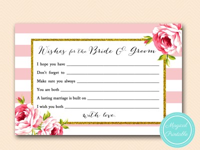 BS11-wishes-for-bride-groom-card-6x4-pink-floral-bridal-shower-games