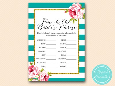BS13-finish-brides-phrase-floral-teal-stripes-bridal-shower-game