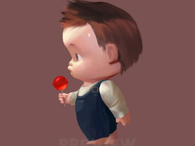 Baby boy Clipart, Baby boy with a red lollipop Clipart, Little gentleman boy, Instant Download
