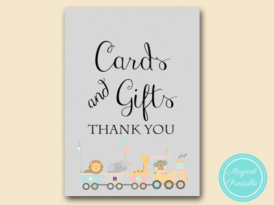 TLC54-sign-cards-gift-Jungle-safari-animals-baby-shower-games