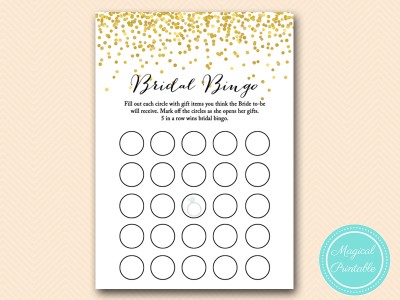 bridal bingo cards bs46