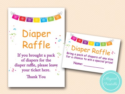 diaper raffle baby shower activities