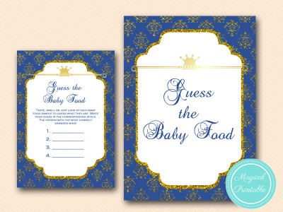 guess the baby food game prince baby shower
