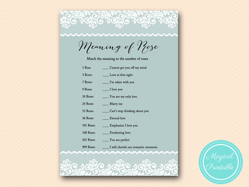 Elegant White Lacy Bridal Shower Games Magical Printable