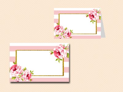 pink-stripes-floral-place-cards-food-labels-printable