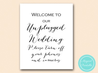 sign-unplugged-wedding-sn38-8x10 wedding sign
