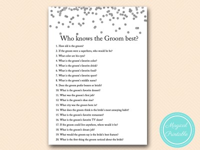 who-knows-groom-best Silver Foil Confetti Bridal Shower Game