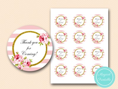 BS11-tags-thank-you-pink-floral-bridal-shower-games