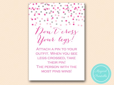 BS179-dont-cross-legs-5x7-Pink-silver-confetti-bridal-shower-games