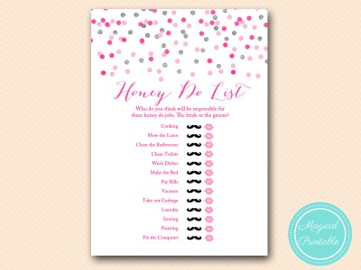 BS179-honey-do-list-Pink-silver-confetti-bridal-shower-games