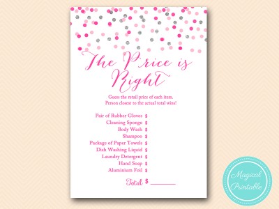 BS179-price-is-right-Pink-silver-confetti-bridal-shower-games