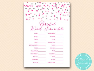 BS179-scramble-bridal-words-Pink-silver-confetti-bridal-shower-games