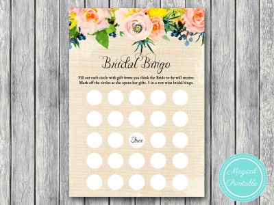 BS183-bingo-gift-items-rustic-burlap-floral-bridal-shower-games