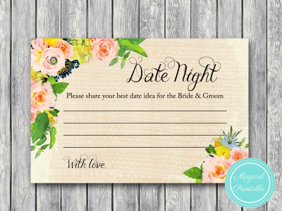 BS183-date-night-card-rustic-burlap-floral-bridal-shower-games