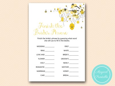 BS185-finish-brides-phrase-honey-bee-bridal-shower-game-printable