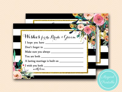 BS402-wishes-for-bride-and-groom-FLORAL-GOLD-BRIDAL-SHOWER-GAME