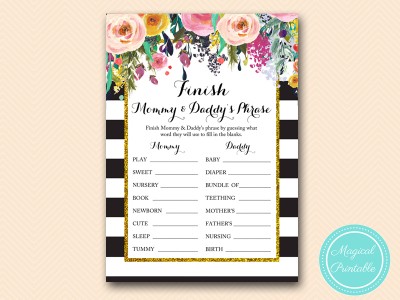 TLC402-finish-mommy-and-daddys-phrase-FLORAL-GOLD-BABY-SHOWER-GAME