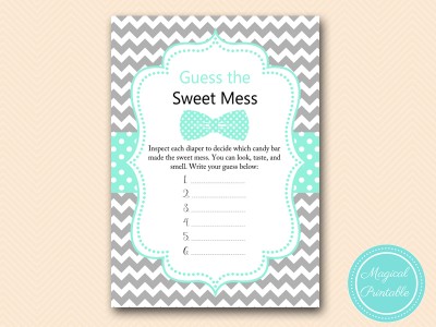 TLC405-sweet-mess-card-little-man-baby-shower-game-bows